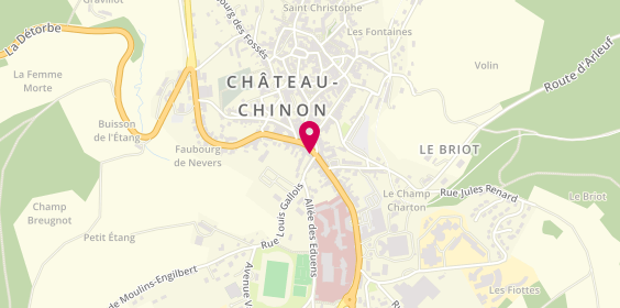 Plan de Pharmacien Giphar, 6 Place Notre Dame, 58120 Chateau Chinon