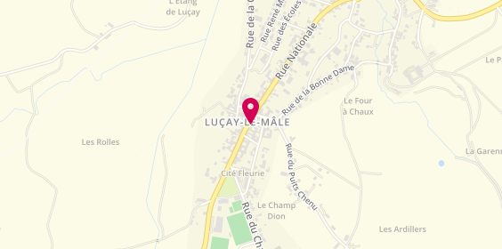 Plan de Pharmacie de Lucay, 4 Place de Verdun, 36360 Luçay-le-Mâle