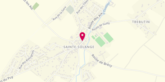 Plan de Pharmacie de Sainte Solange, 23 Rue Saint Martin du Crot, 18220 Sainte-Solange