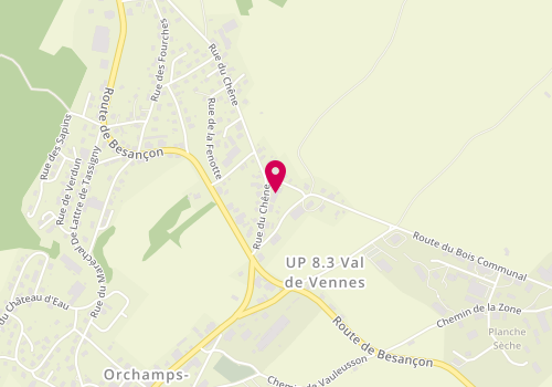 Plan de Pharmacie du Val de Vennes, 2 Ter Rue du Chêne, 25390 Orchamps-Vennes