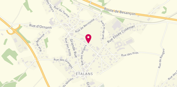 Plan de Pharmacie d'Étalans, Ferraj Redouane, 17 Rue du Champs de Foire, 25580 Étalans
