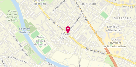 Plan de Pharmacie de Sèvres, 143 Route de Vertou, 44200 Nantes