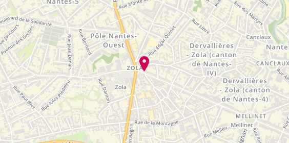 Plan de Pharmacie Zola, 62 Boulevard Pasteur, 44100 Nantes