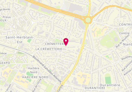 Plan de Pharmacie de la Crémetterie, 47 Rue de la Branchoire, 44800 Saint-Herblain