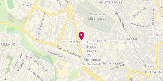 Plan de Pharmacie Monselet, 86 Rue Félibien, 44000 Nantes