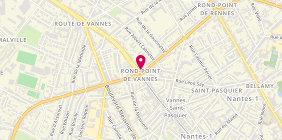 Plan de Pharmacie du Rond Point de Vannes, 78 Boulevard Lelasseur, 44000 Nantes