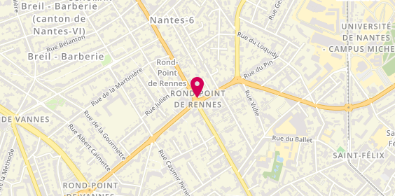 Plan de Pharmacie de Rond Point de Rennes, 2 Boulevard Robert Schuman, 44300 Nantes