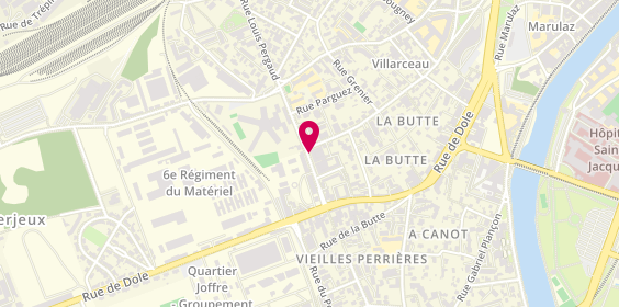 Plan de Pharmacie Gillet, 4P Rue Pergaud, 25000 Besançon