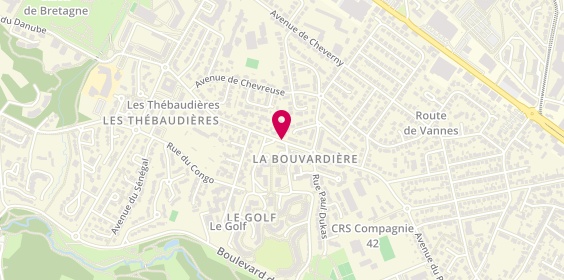 Plan de Pharmacie des Thébaudières, Centre Commercial 
69 Avenue des Naudieres, 44800 Saint-Herblain