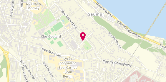 Plan de Pharmacie des Hauts Quartiers, 40 Rue Jehan Alain, 49400 Saumur