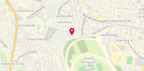 Plan de Pharmacie Boissière-Hippodrome, 1A Rue Paul Claudel, 44300 Nantes