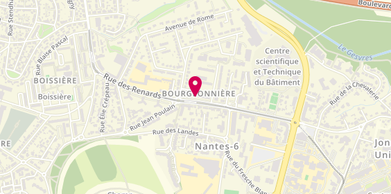 Plan de Pharmacie de la Bourgeonniere, 90 Rue de la Bourgeonniere, 44300 Nantes