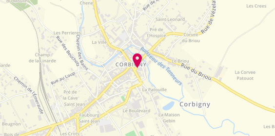Plan de Pharmacie de l'Anguison - Orthopedie De, Place de l'Eglise, 58800 Corbigny