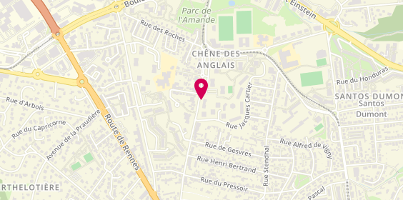 Plan de Pharmacie Chêne des Anglais, 92 Route de la Chapelle Sur Erdre, 44300 Nantes
