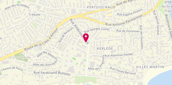 Plan de Pharmacie de Kerlede, Centre Commercial de Kerl
Rue Ambroise Paré, 44600 Saint-Nazaire