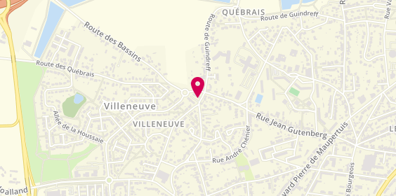 Plan de Pharmacie de Villeneuve, 55 Rue Baptiste Marcet, 44600 Saint-Nazaire