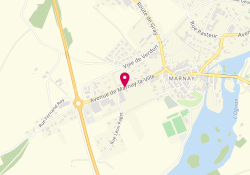 Plan de Pharmacie de Marnay, Avenue Marnay la Ville, 70150 Marnay
