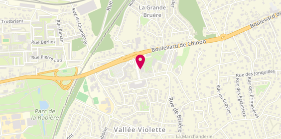 Plan de Pharmacie de la Vallee Violette, 2 Rue Montsoreau, 37300 Joué-lès-Tours