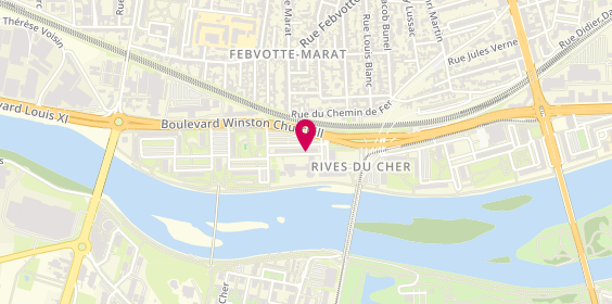 Plan de Pharmacie des Rives du Cher, 20 Rue Nicolas Poussin, 37000 Tours