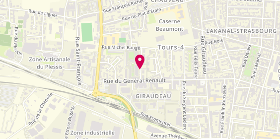 Plan de Pharmacie Gomez, 11 Rue Maryse Bastié, 37000 Tours