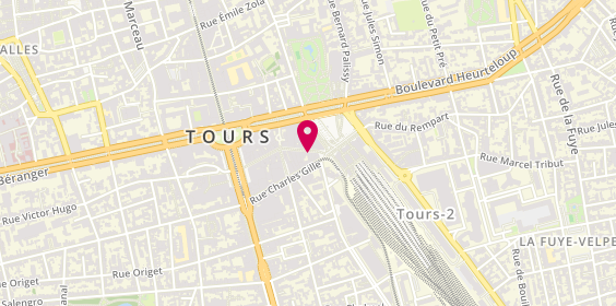 Plan de Pharmacie de la Gare, 33 Rue de Bordeaux, 37000 Tours