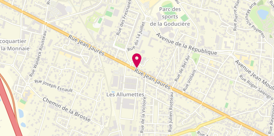 Plan de Pharmacie des Allumettes, 202 Rue Jean Jaurès, 49800 Trélazé