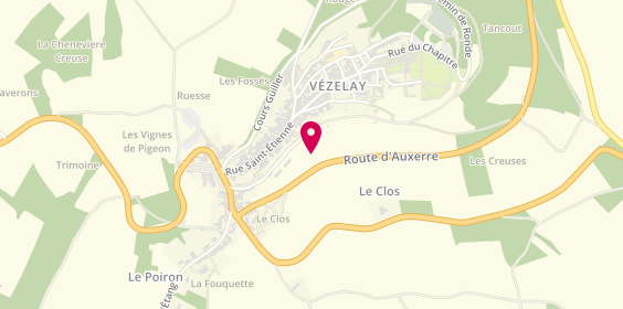 Plan de Pharmacie de Vezelay, Lieu-Dit le Clos, 89450 Vézelay