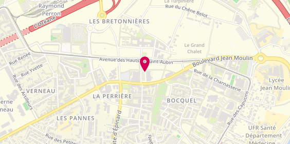 Plan de Pharmacie Les Hauts de Saint Aubin, 16 Place de la Fraternité, 49100 Angers