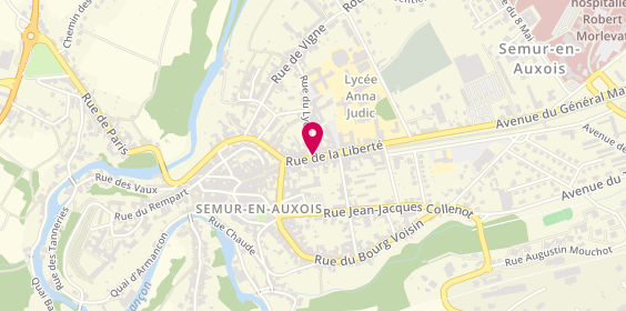 Plan de Pharmacie Magnien, 13 Rue de la Liberte, 21140 Semur-en-Auxois