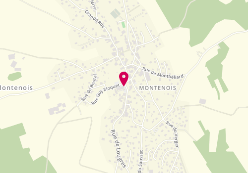 Plan de Pharmacie Montenois, 1 Rue Guy Moquet, 25260 Montenois