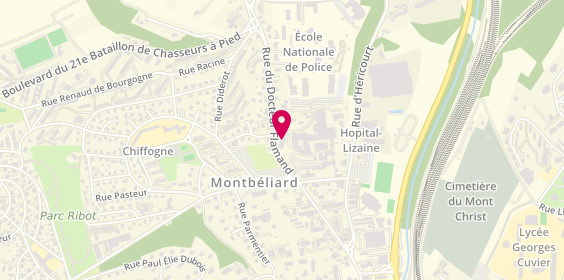 Plan de Pharmacie du Pays de Montbeliard, 11 Rue André Boulloche, 25200 Montbéliard