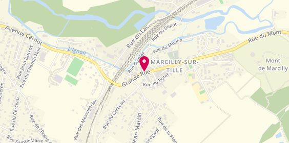 Plan de Pharmacie de la Tille, 36 Grande Rue, 21120 Marcilly-sur-Tille