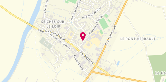 Plan de Pharmacie de Seiches, 3 Rue Henri Régnier, 49140 Seiches-sur-le-Loir