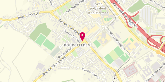 Plan de Pharmacie de Bourgfelden, 2 Rue de Hegenheim, 68300 Saint-Louis