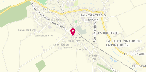 Plan de Pharmacie Pierre Roudiere, 6 Rue Rabelais, 37370 Saint-Paterne-Racan