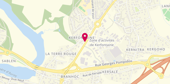 Plan de Pharmacie de Kerfontaine, 22 Rue Georges Cadoudal, 56400 Pluneret