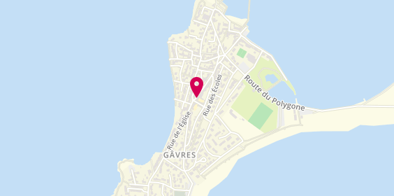 Plan de Pharmacie de Gavres, 40 Avenue des Sardiniers, 56680 Gâvres