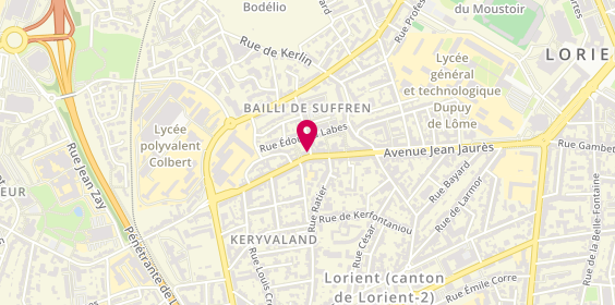 Plan de Pharmacie Merville, 31 Rue de Merville, 56100 Lorient