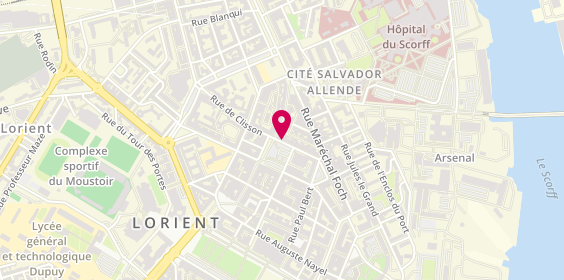 Plan de Pharmacie Jahier Billoir, 13 Place Alsace Lorraine, 56100 Lorient