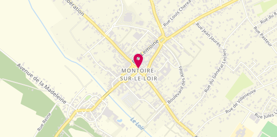Plan de Pharmacie de Montoire, 25 Place Clemenceau, 41800 Montoire-sur-le-Loir