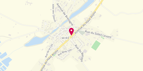 Plan de Pharmacie de Miré, 7 Avenue du Haut Anjou, 49330 Miré