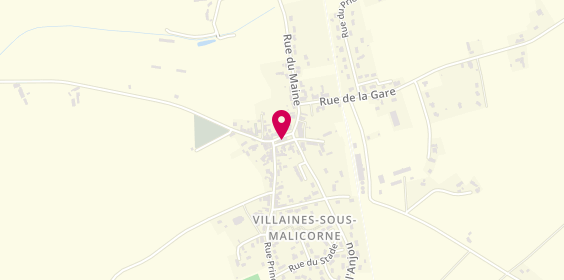 Plan de Pharmacie BIGNON Sylvie, Passerelle de l'Eglise, 72270 Villaines-sous-Malicorne