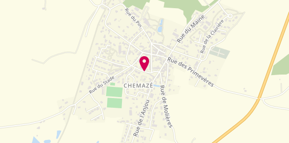 Plan de Pharmacie de Chemazé, 1 Bis Rue de Bel Air, 53200 Chemazé