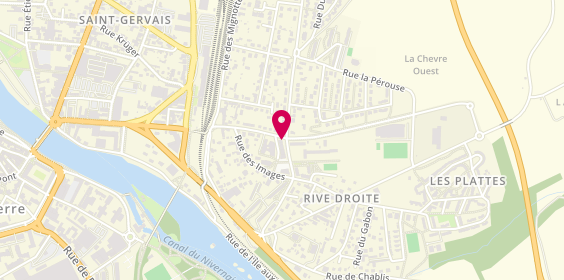 Plan de Pharmacie Rive Droite, 11 Rue Charles de Foucault, 89000 Auxerre
