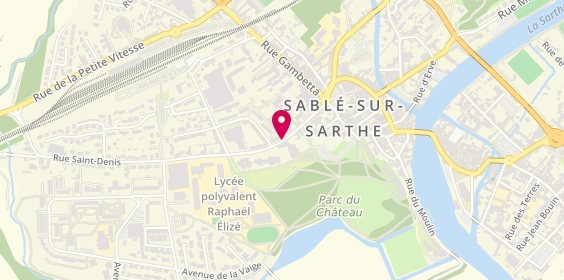 Plan de Pharmacie de Montreux, 11 Rue Saint Denis, 72300 Sablé-sur-Sarthe
