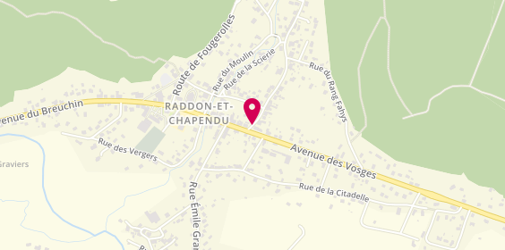Plan de Pharmacie Chretien, 2 Rue Boigey, 70280 Raddon-et-Chapendu