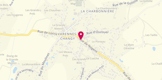 Plan de Pharmacie de Varennes Changy, 20 Rue de Nogent, 45290 Varennes-Changy