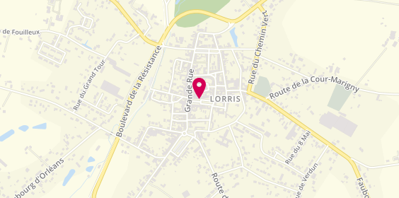 Plan de Pharmacie de Lorris, 11 Place du Martroi, 45260 Lorris