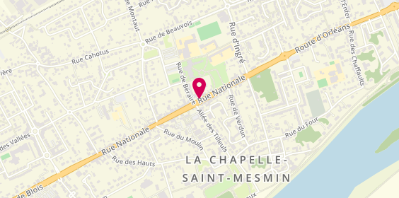 Plan de Doctipharma, 22 Rue Nationale, 45380 La Chapelle-Saint-Mesmin