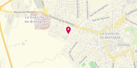 Plan de Pharmacie des Fontaines, 1 Rue du Dr Emmanuel Pontais, 35130 La Guerche-de-Bretagne